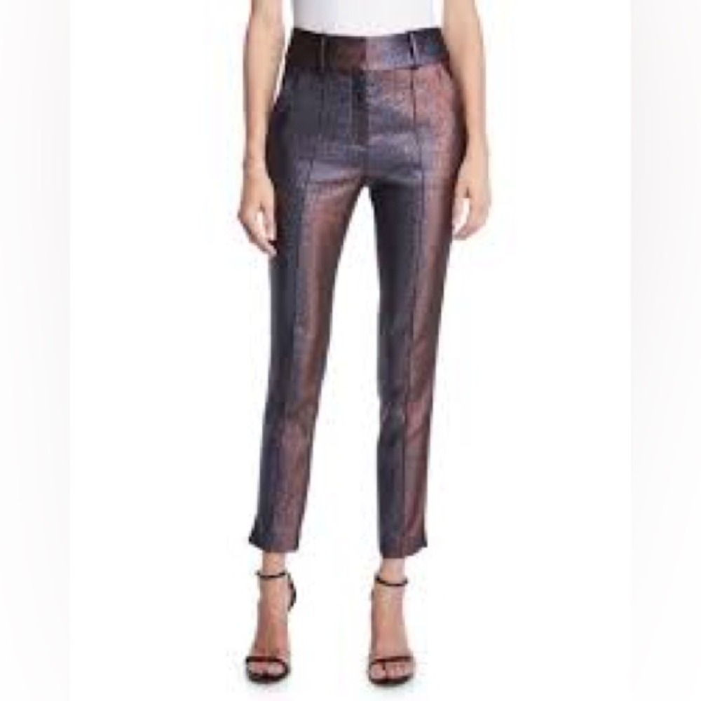 Veronica Beard Lago Trouser.  Size 0. Metallic.  NWT